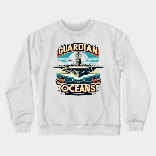 Aircraft Carrier Crewneck Sweatshirt by Vehicles-Art